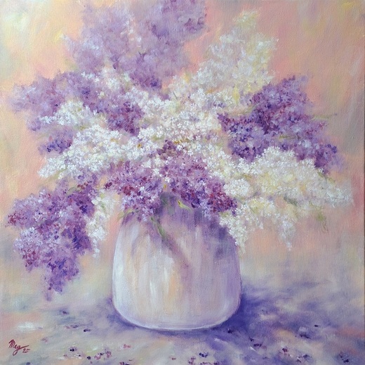 Šeříky ve váze, olejomalba 60x60cm.jpg